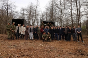 Военнослужащие Министерства обороны приняли участие в проекте «Ахьа» по высадке саженцев каштановых деревьев.