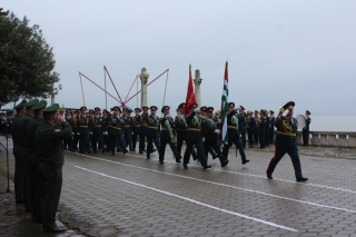 Генеральная репетиция военного парада, посвящённого  78-й годовщине Победы в Великой Отечественной войне 1941 – 1945 гг. прошла в Сухуме