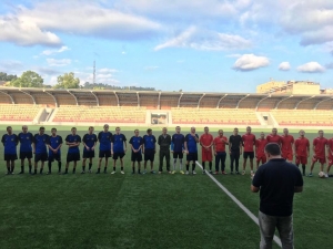 Товарищеский матч по футболу между командами Министерства обороны Республики Абхазия и российской военной базы Южного военного округа