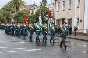 Генеральная репетиция военного парада, посвящённого  32-й годовщине Победы в Отечественной войне народа Абхазии 1992 – 1993 гг. прошла в г. Сухум.